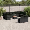Miniatyrbillede 2 af 11: vidaXL sofasæt til haven 13 dele med hynder polyrattan sort