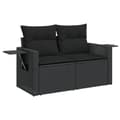 Miniatyrbillede 7 af 11: vidaXL sofasæt til haven 12 dele med hynder polyrattan sort