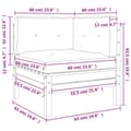 Miniatyrbilde 9 av 9: vidaXL Hagesofa for hjørne med puter heltre douglasgran