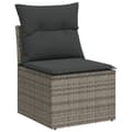 Miniatyrbillede 5 af 11: vidaXL sofasæt til haven 13 dele med hynder polyrattan grå