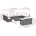 Miniatyrbillede 9 af 11: vidaXL sofasæt til haven 13 dele med hynder polyrattan beige