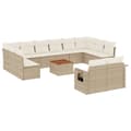 Miniatyrbillede 1 af 11: vidaXL sofasæt til haven 13 dele med hynder polyrattan beige