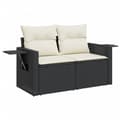 Miniatyrbillede 6 af 11: vidaXL sofasæt til haven 11 dele med hynder polyrattan sort