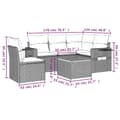Miniatyrbild 8 av 11: vidaXL Loungegrupp med dynor 6 delar svart konstrotting