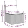 Miniatyrbillede 11 af 11: vidaXL sofasæt til haven 6 dele med hynder polyrattan beige