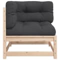 Miniatyrbillede 7 af 11: vidaXL hjørnemoduler til havesofa 2 stk. med hynder massivt fyrretræ