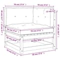 Miniatyrbillede 11 af 11: vidaXL hjørnemoduler til havesofa 2 stk. med hynder massivt fyrretræ