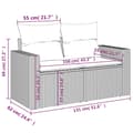 Miniatyrbillede 9 af 11: vidaXL sofasæt til haven 11 dele med hynder polyrattan beige