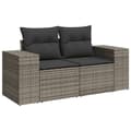 Miniatyrbillede 4 af 11: vidaXL sofasæt til haven 8 dele med hynder polyrattan grå