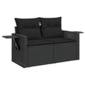 Miniatyrbillede 4 af 11: vidaXL sofasæt til haven 11 dele med hynder polyrattan sort