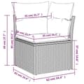 Miniatyrbillede 11 af 11: vidaXL sofasæt til haven 6 dele med hynder polyrattan sort