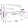 Miniatyrbilde 9 av 9: vidaXL Hagebenk 2-seters heltre gran