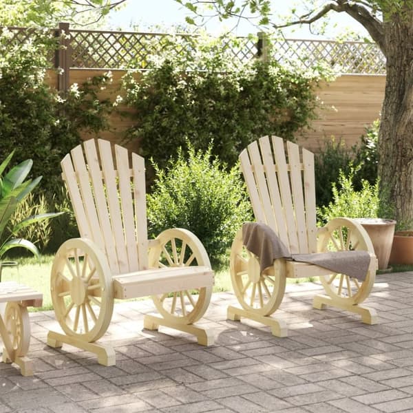 vidaXL Adirondack-havestole 2 stk. massivt grantræ