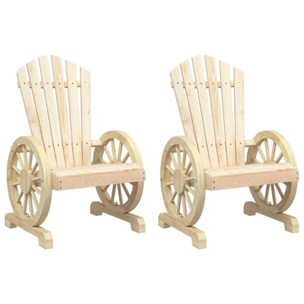 vidaXL Adirondack-havestole 2 stk. massivt grantræ