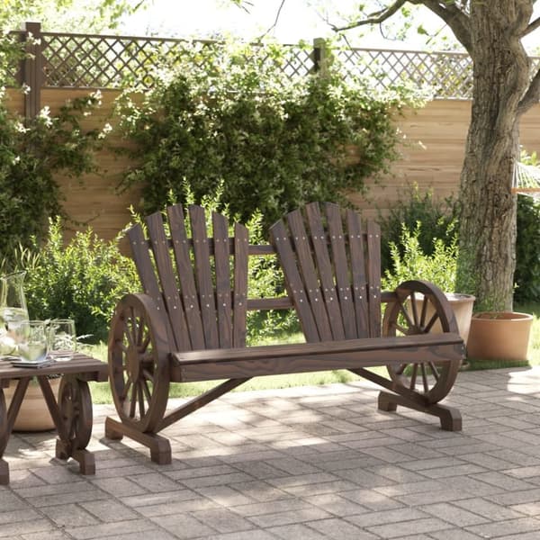vidaXL 2-personers Adirondack-havestol massivt grantræ