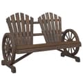 Miniatyrbillede 2 af 9: vidaXL 2-personers Adirondack-havestol massivt grantræ