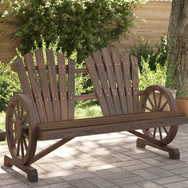 vidaXL 2-personers Adirondack-havestol massivt grantræ