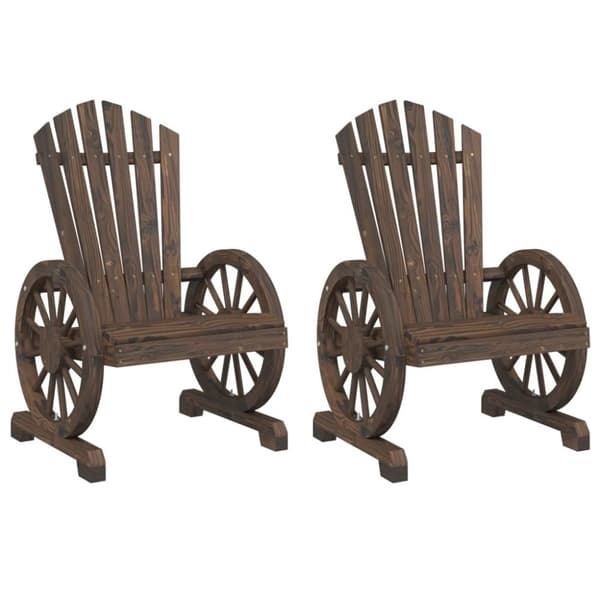 vidaXL Adirondack-havestole 2 stk. massivt grantræ