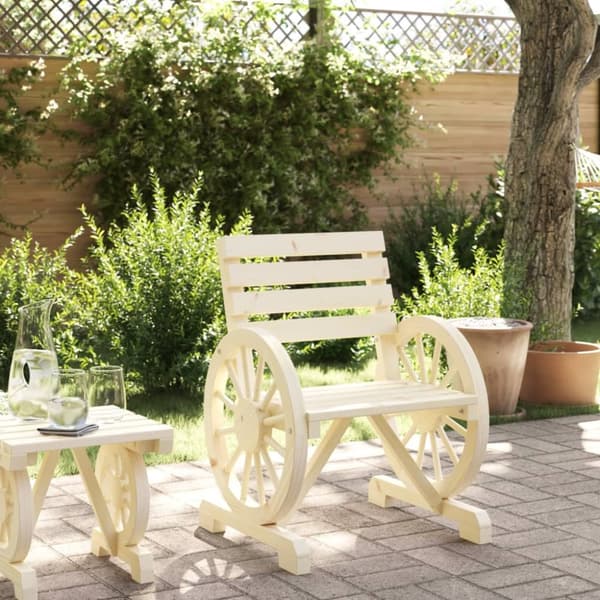 vidaXL Hagestol 58x58x78,5 cm heltre gran
