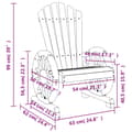 Miniatyrbillede 9 af 9: vidaXL Adirondack-havestol massivt grantræ