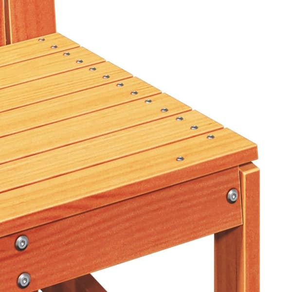 vidaXL Hagestol voksbrun 50,5x55x77 cm heltre furu
