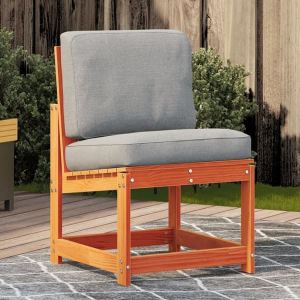 vidaXL Hagestol voksbrun 50,5x55x77 cm heltre furu