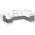 Miniatyrbillede 2 af 3: vidaXL sofasæt til haven 8 dele med hynder polyrattan sort