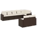 Miniatyrbillede 3 af 4: vidaXL sofasæt til haven 8 dele med hynder polyrattan brun