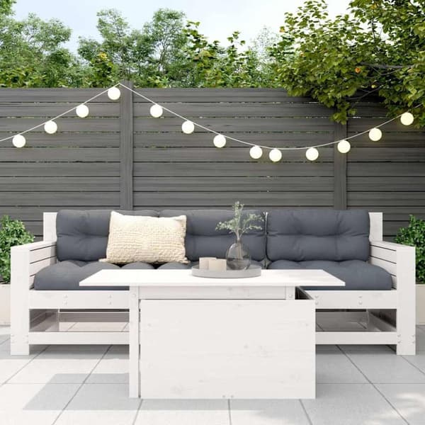 vidaXL havebord 100x50x75 cm massivt fyrretræ hvid