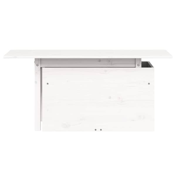 vidaXL havebord 100x50x75 cm massivt fyrretræ hvid