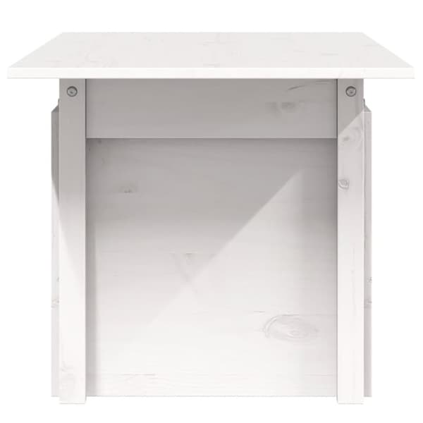 vidaXL havebord 100x50x75 cm massivt fyrretræ hvid