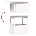 Miniatyrbillede 8 af 11: vidaXL havebord 100x50x75 cm massivt fyrretræ hvid