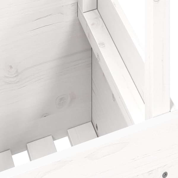 vidaXL havebord 100x50x75 cm massivt fyrretræ hvid