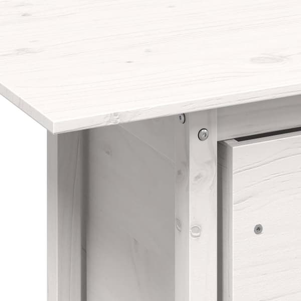 vidaXL havebord 100x50x75 cm massivt fyrretræ hvid