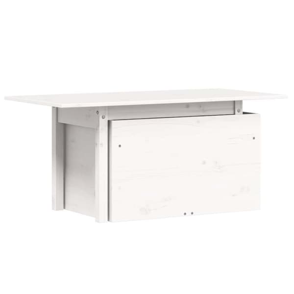 vidaXL havebord 100x50x75 cm massivt fyrretræ hvid