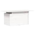 Miniatyrbilde 7 av 11: vidaXL Hagebord hvit 100x50x75 cm heltre furu