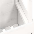 Miniatyrbilde 9 av 11: vidaXL Hagebord hvit 100x50x75 cm heltre furu