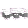 Miniatyrbillede 2 af 3: vidaXL sofasæt til haven 9 dele med hynder polyrattan sort