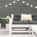 Miniatyrbilde 3 av 11: vidaXL Hagesofa med armlene og pute hvit heltre furu