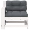 Miniatyrbilde 4 av 11: vidaXL Hagesofa med armlene og pute hvit heltre furu