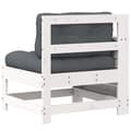 Miniatyrbilde 6 av 11: vidaXL Hagesofa med armlene og pute hvit heltre furu