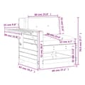 Miniatyrbilde 11 av 11: vidaXL Hagesofa med armlene og pute hvit heltre furu