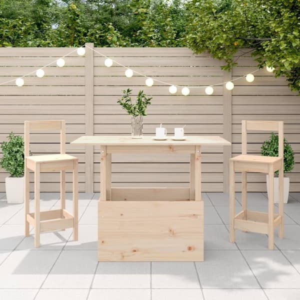 vidaXL havebord 100x50x75 cm massivt fyrretræ