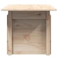 Miniatyrbillede 6 af 11: vidaXL havebord 100x50x75 cm massivt fyrretræ