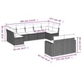 Miniatyrbillede 4 af 4: vidaXL sofasæt til haven 9 dele med hynder polyrattan brun