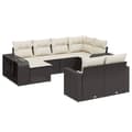 Miniatyrbillede 1 af 3: vidaXL sofasæt til haven 10 dele med hynder polyrattan sort