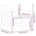 Miniatyrbilde 9 av 9: vidaXL Hagesofa med armlene voksbrun 69x62x70,5 cm heltre furu