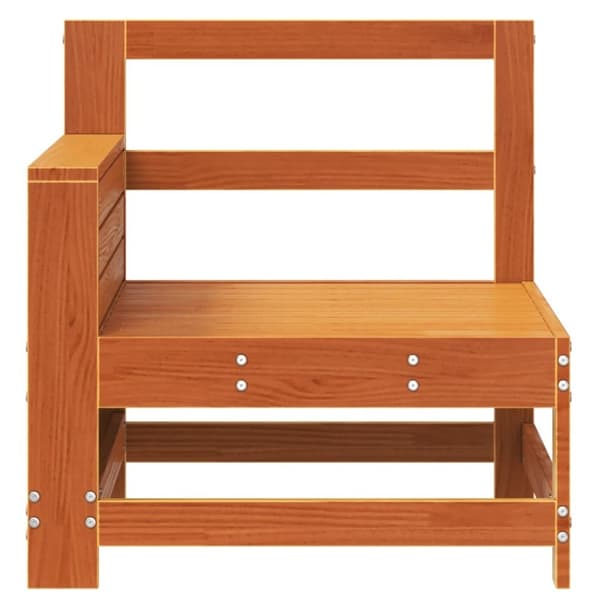 vidaXL Puutarhan sohvatuoli vahanruskea 69x62x70,5 cm täysi mänty