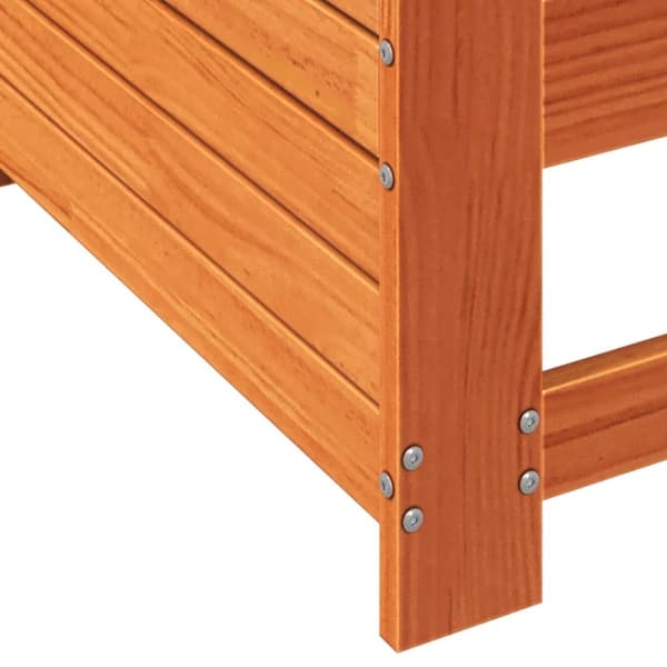 vidaXL Puutarhan sohvatuoli vahanruskea 69x62x70,5 cm täysi mänty