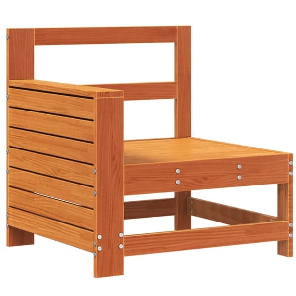 vidaXL Puutarhan sohvatuoli vahanruskea 69x62x70,5 cm täysi mänty